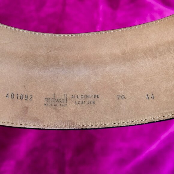 Rare Moschino Redwall Leather Belt sz 44 main image 6